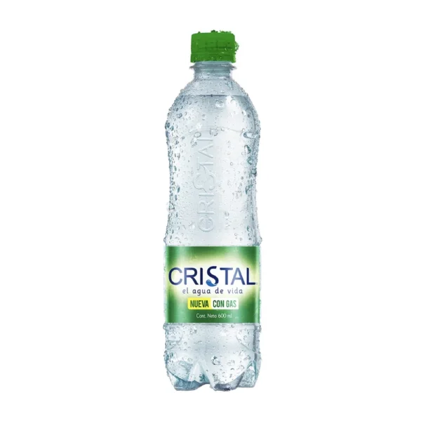 Agua cristal con gas