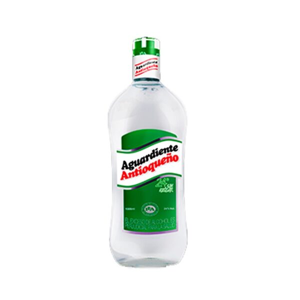Litro aguardiente tapa verde