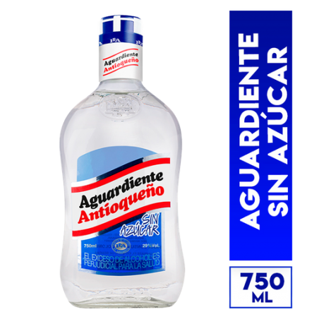 AGUARDIENTE Botella tapa azul